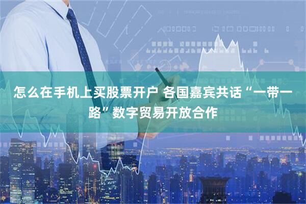怎么在手机上买股票开户 各国嘉宾共话“一带一路”数字贸易开放合作