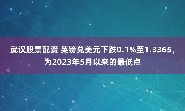 武汉股票配资 英镑兑美元下跌0.1%至1.3365，为2023年5月以来的最低点